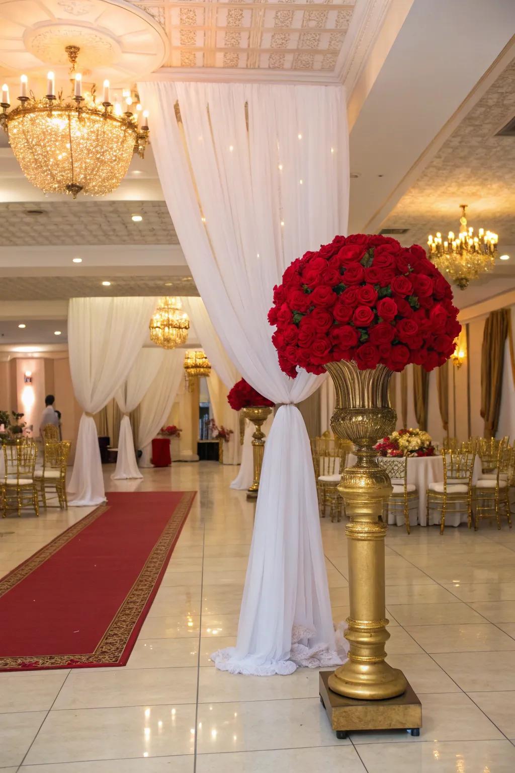 An unexpected dash of color contributes enjoyment and contrast.