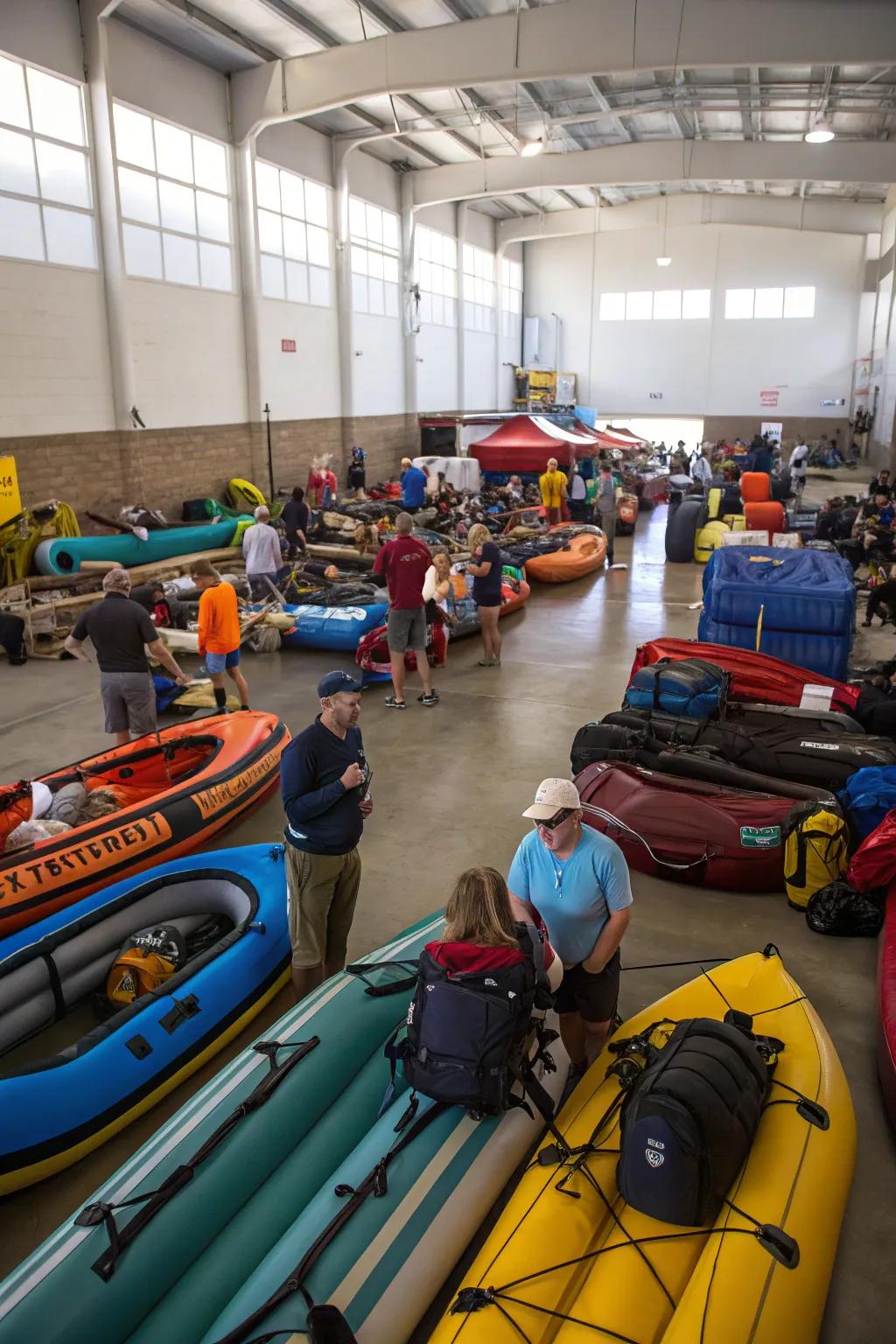 Shared stowing areas foster connections and shared resources.