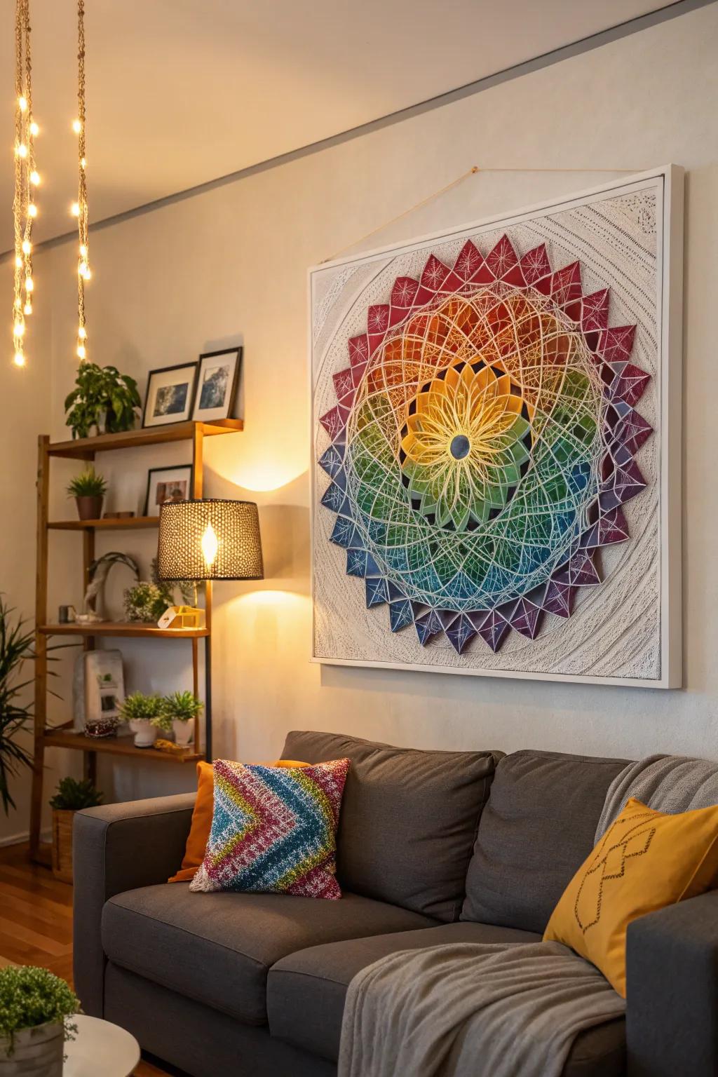 Customize your decor with DIY thread art.