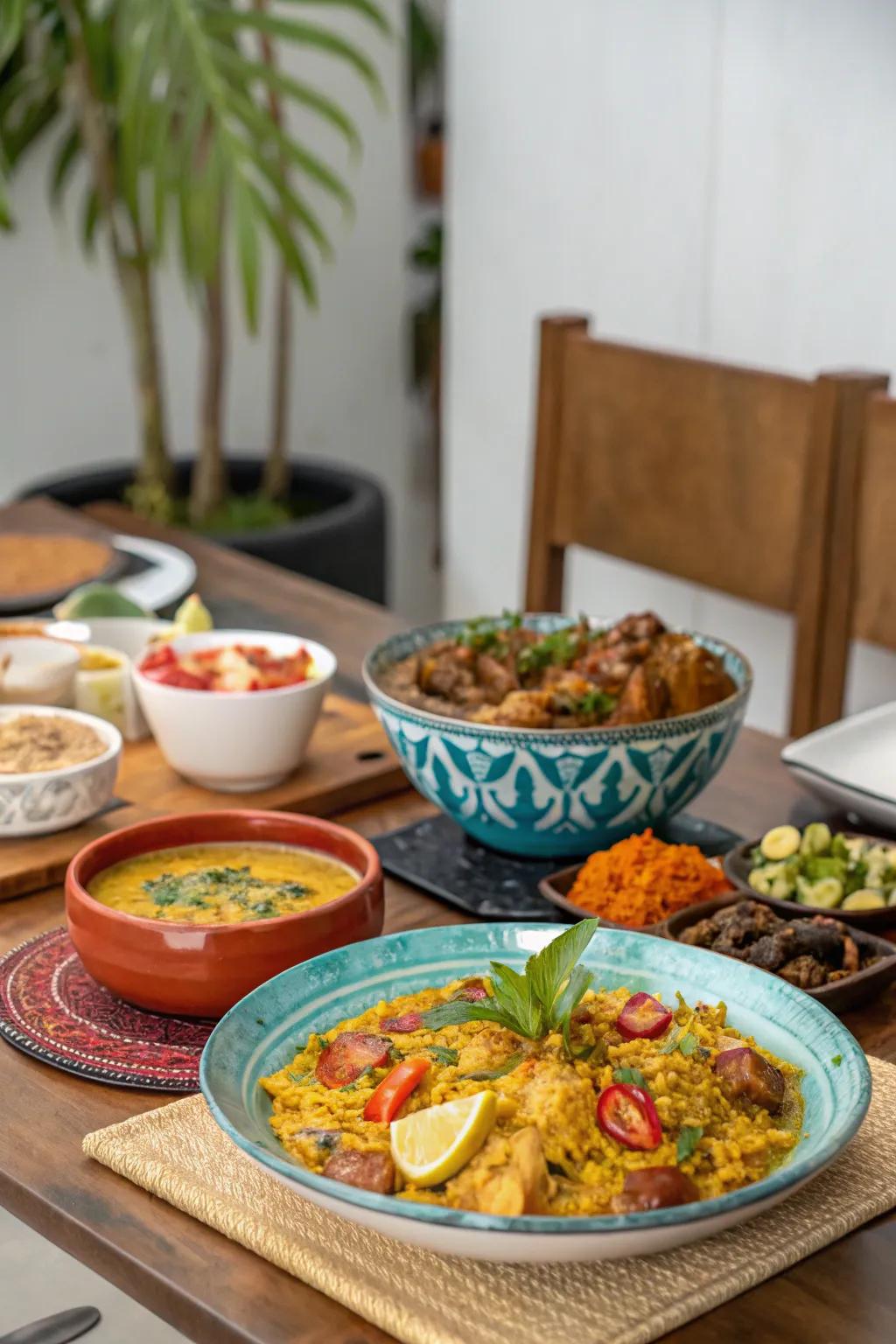 Take your visitors on a culinary expedition with a menu from a different culture.