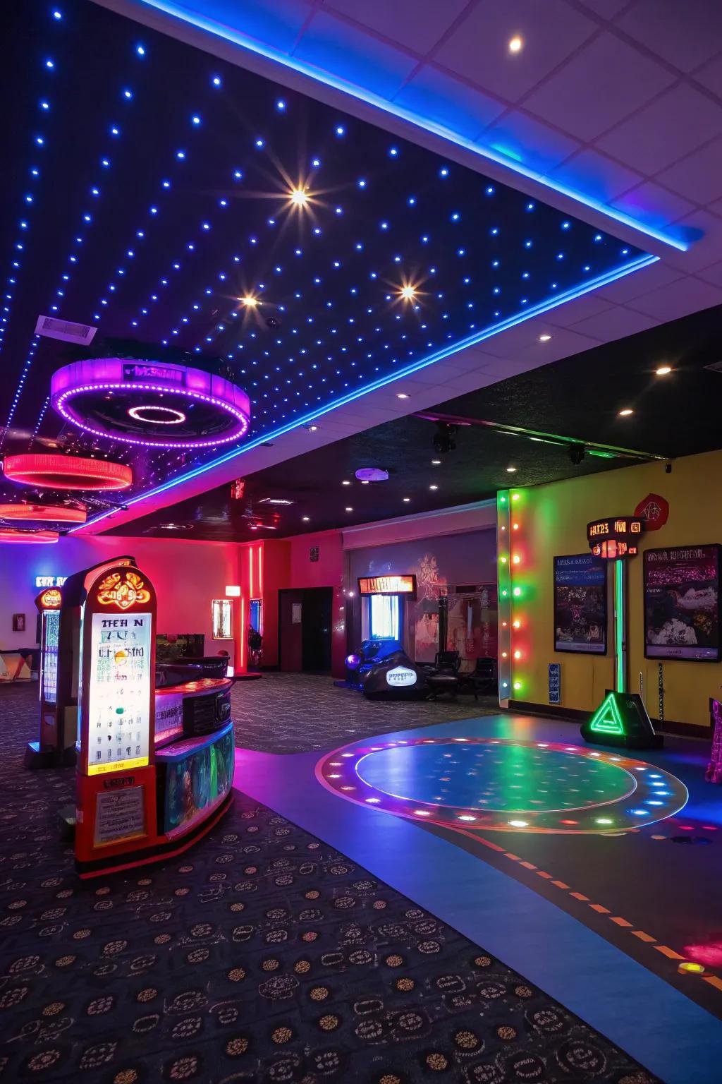 Fashion themed sectors through creative LED illumination.