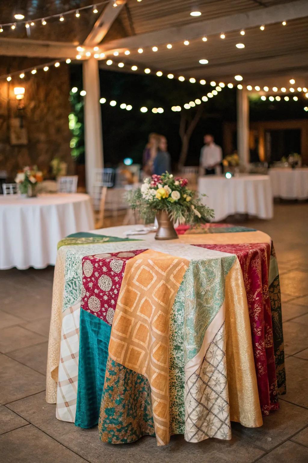Eclectic combination of textures and shades for a personalized touch.