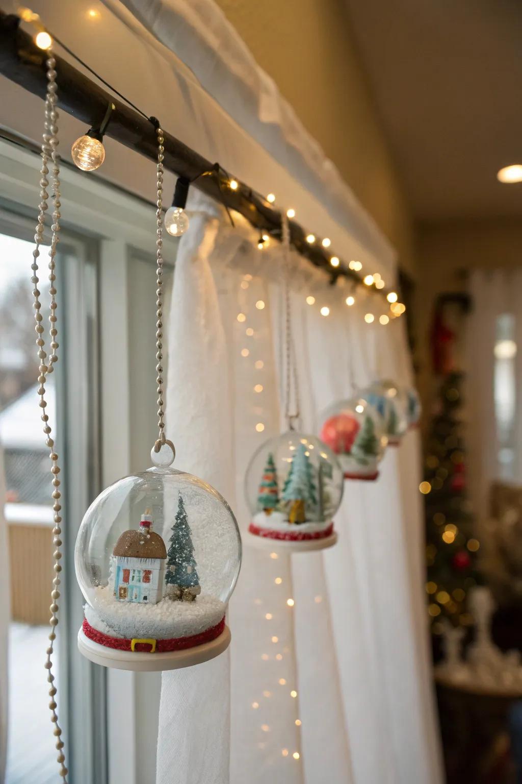 Small snow scenes append charm and wonder to your window decor.