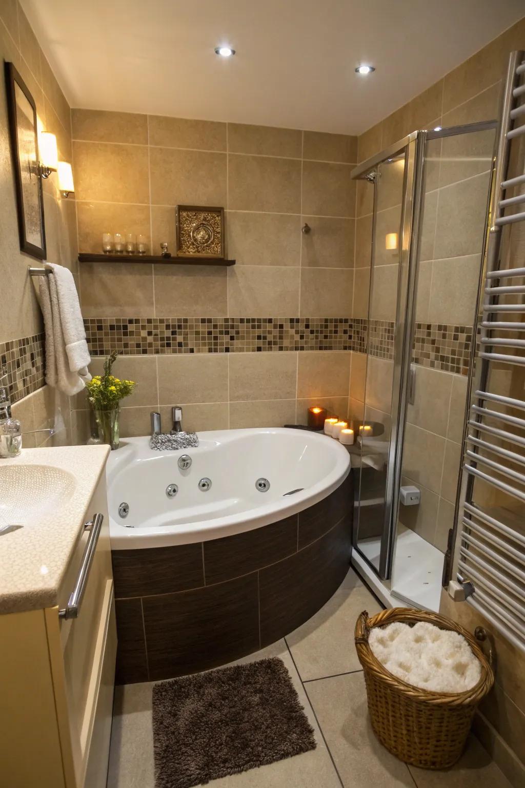 Compact tubs provide indulgence without sacrificing space.
