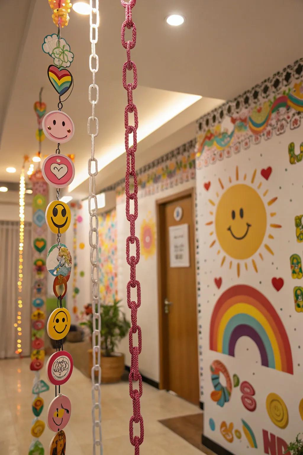Adorn your space with sticker chains.