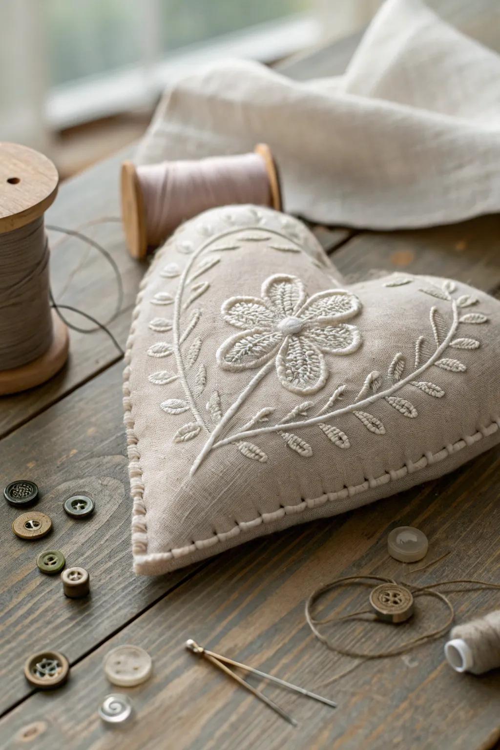 Express your crafting passion through these delightful heart-shaped needle keepers, a flawless fusion of simplicity and sophistication for your crafting space.