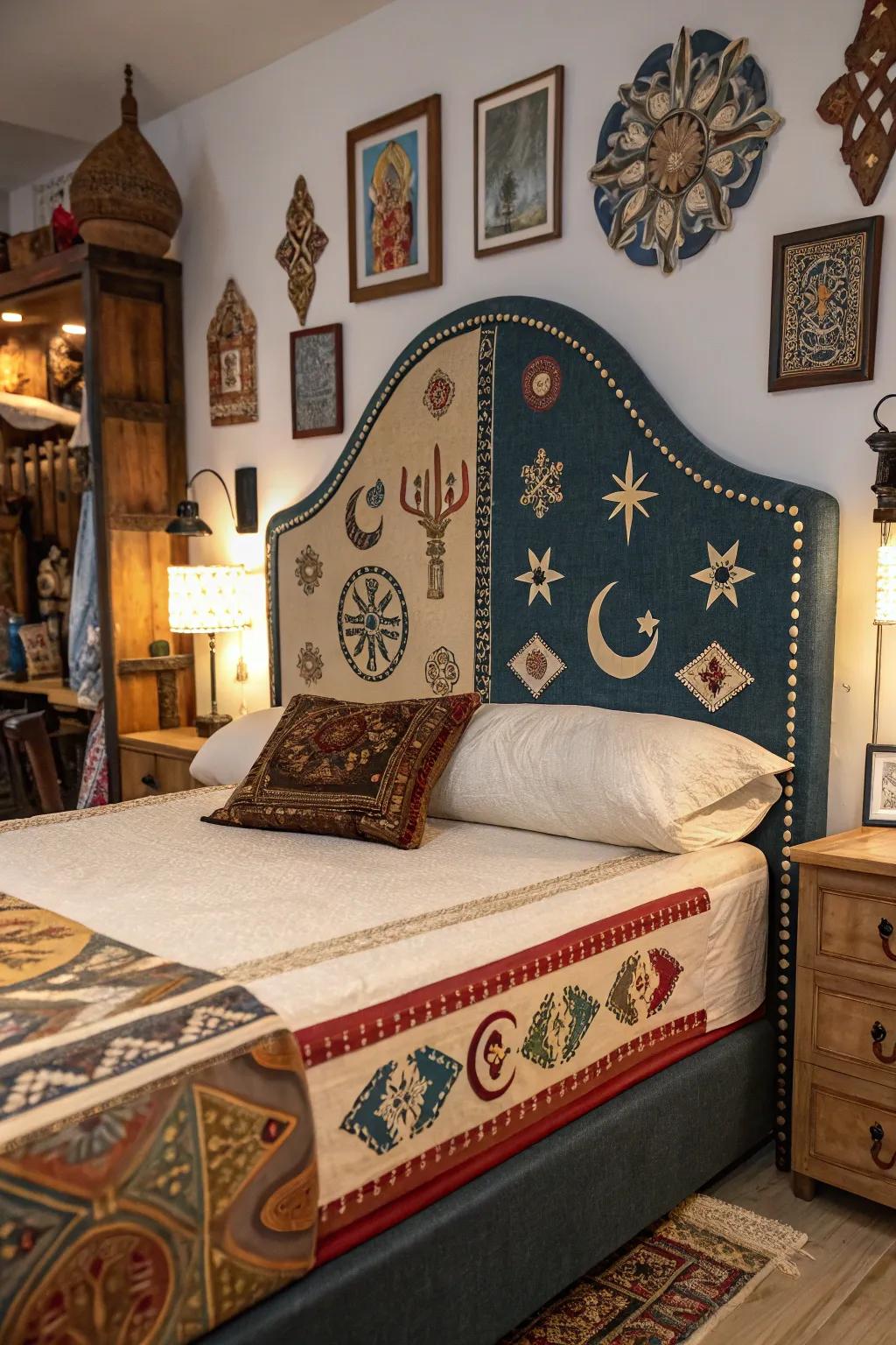 A mix of global designs creates a space teeming with personality and narrative.