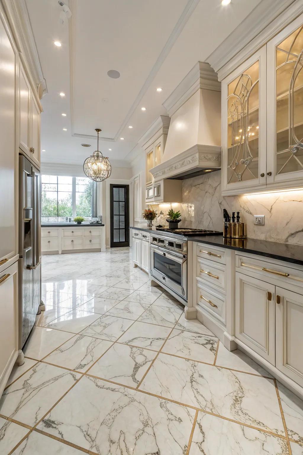With vinyl flooring, you can embrace marble beauty.