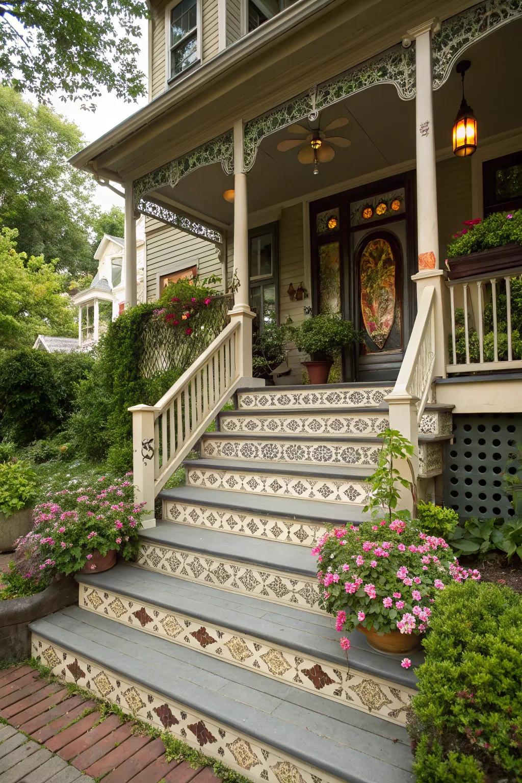 Patterns infuse steps with individuality.