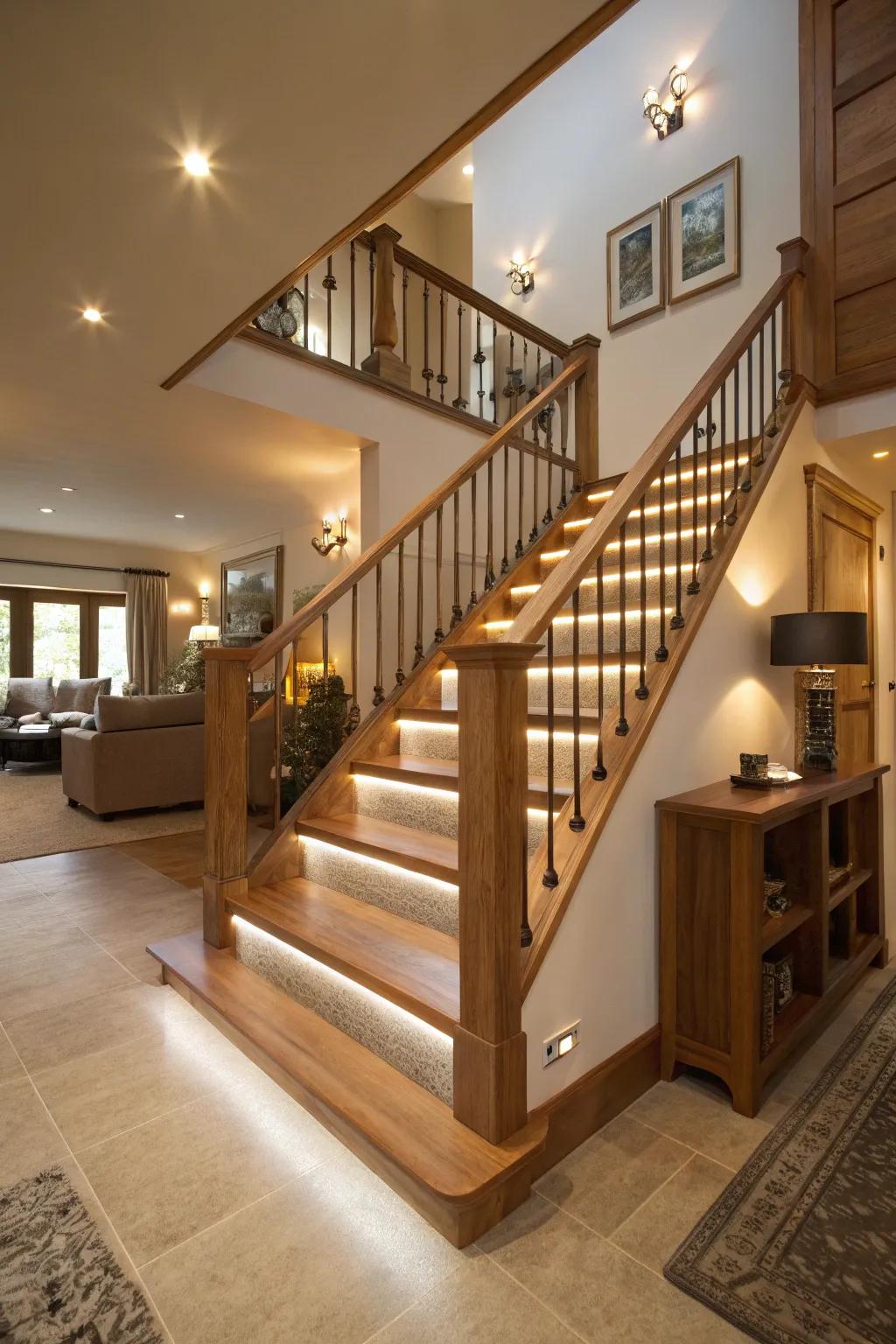 A personal touch: customizable features in a wooden railing.