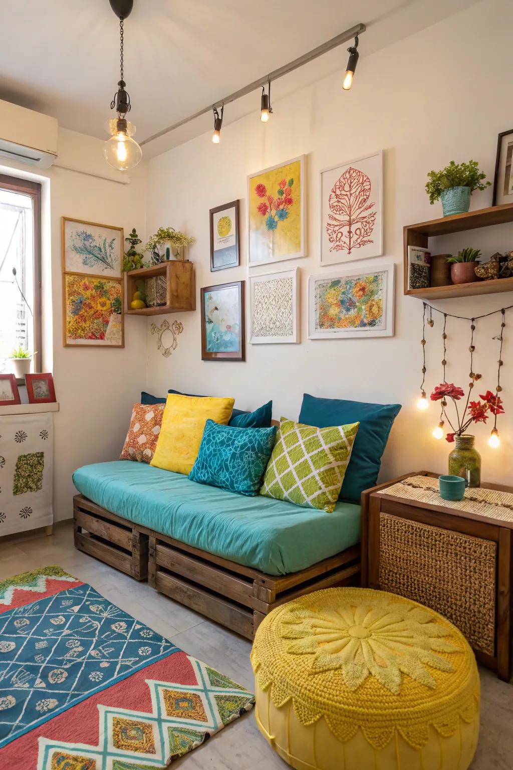 A splash of color can reflect personal style and lift the ambiance.