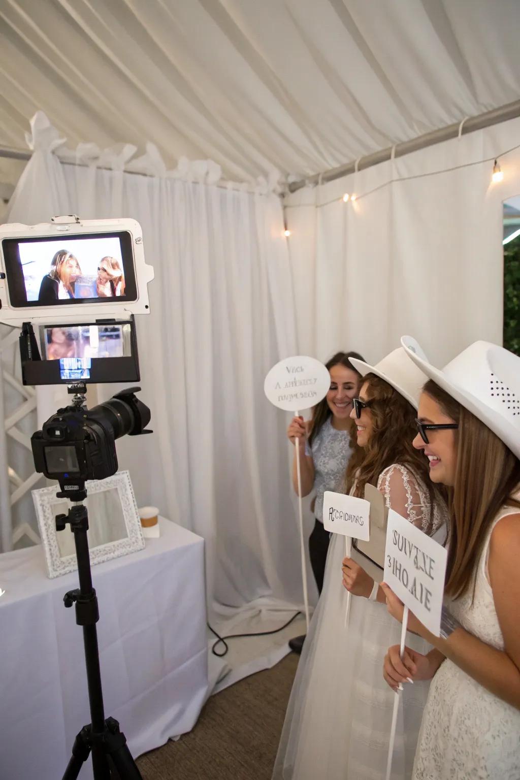 A snapshot corner captures joyful memories at any gathering.