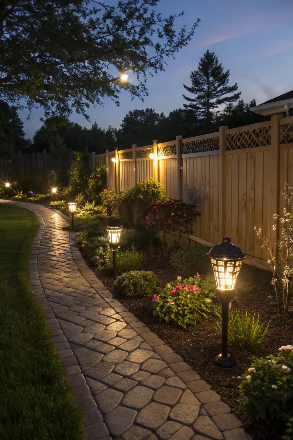 Illumination infusing a bewitching nocturnal luminescence.