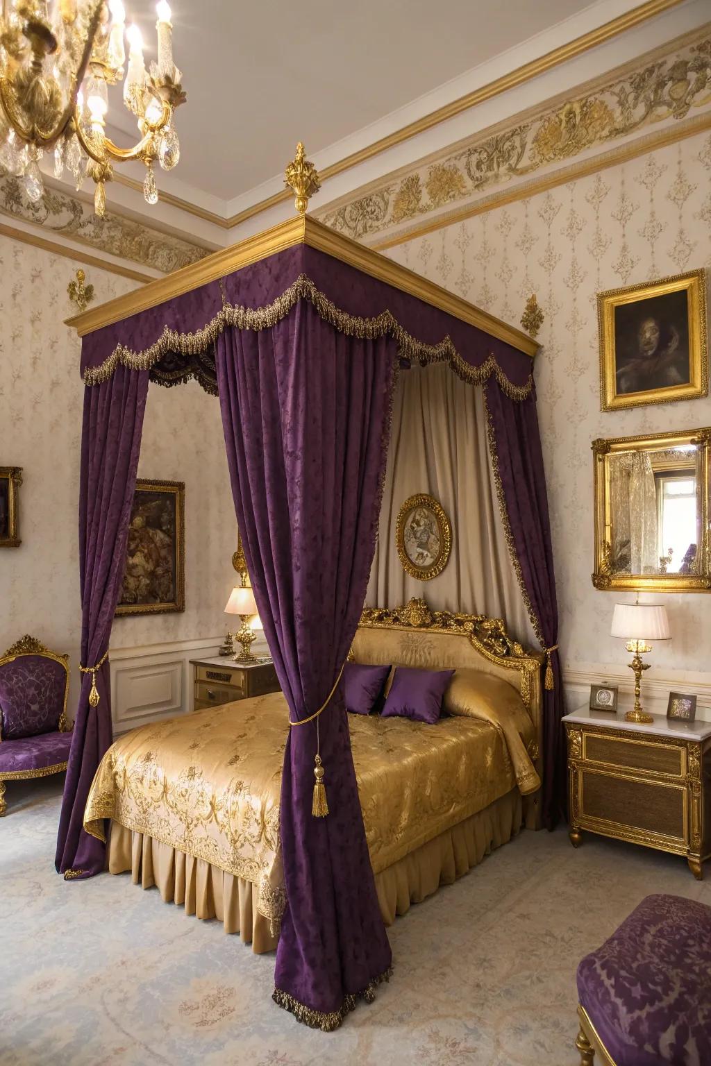 Add enchantment with purple and gold.