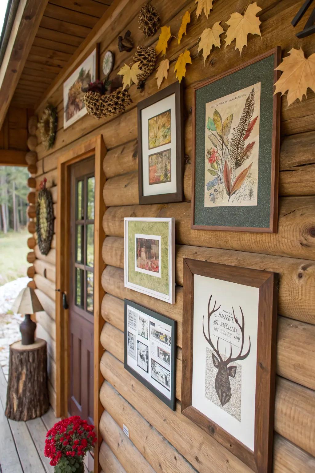 Wall art transforms the cabin area with personality and color.