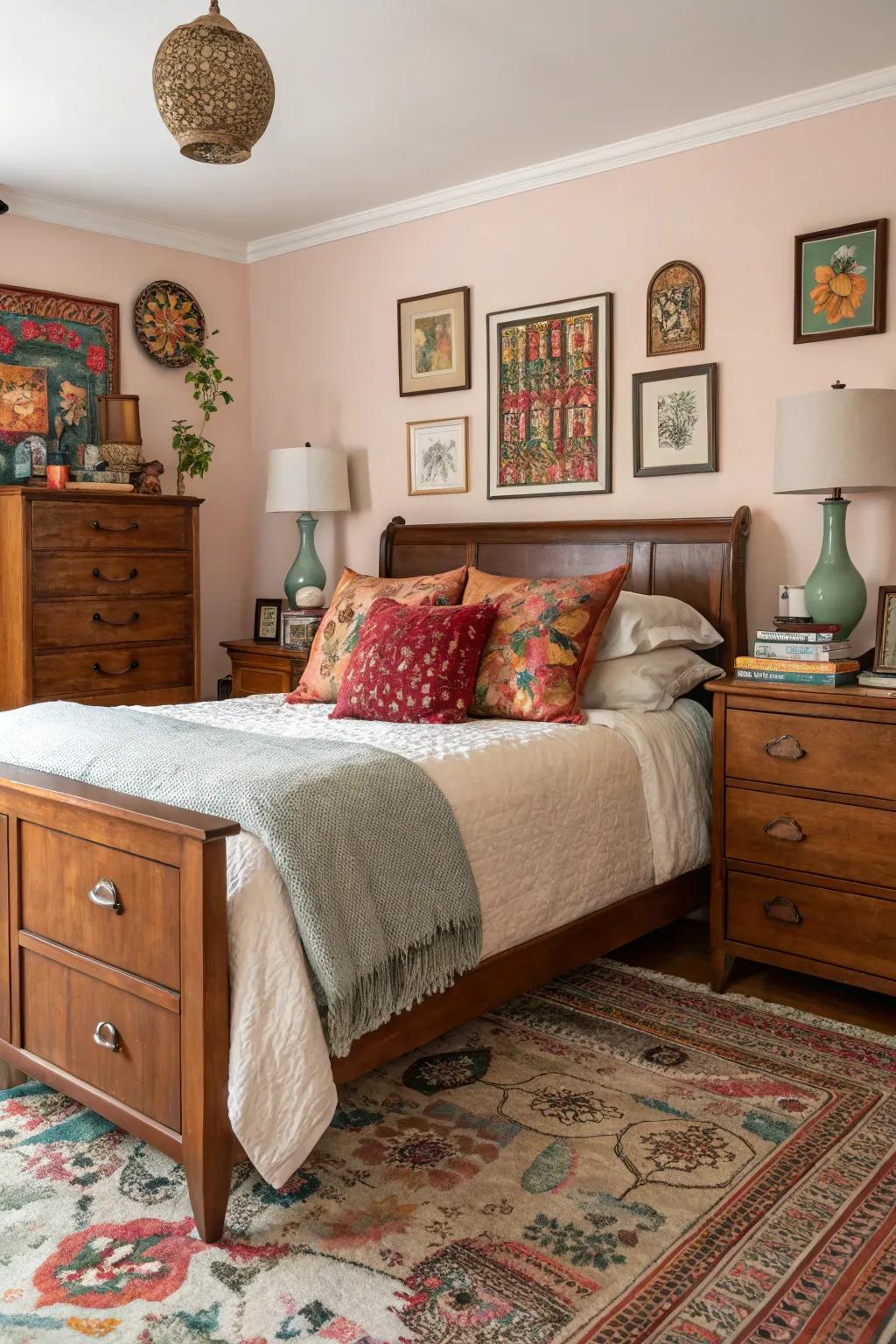 Diverse decorative elements enable mahogany’s radiance across stylistic boundaries.