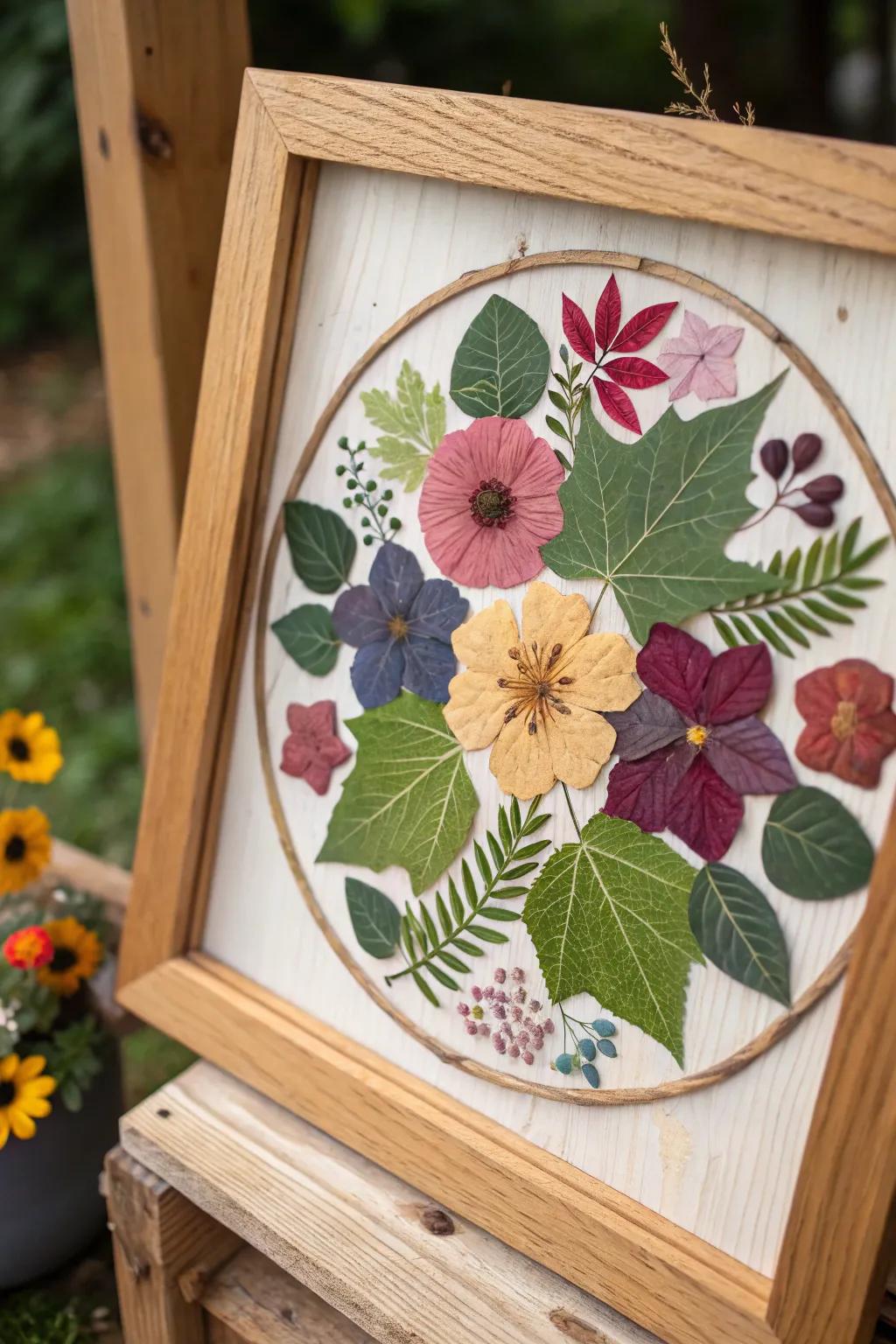 Connect with nature through circle art.
