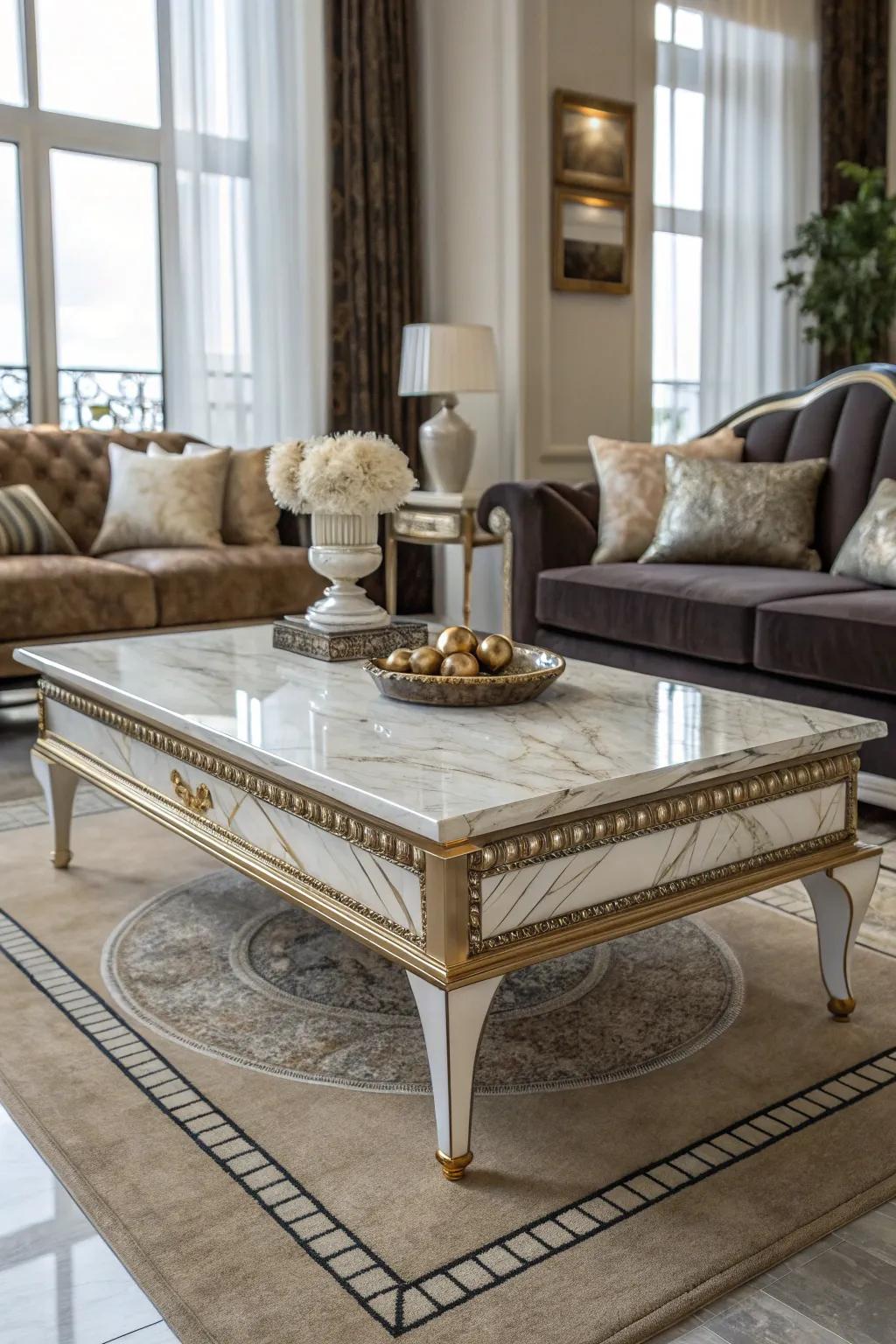 Simulated marble injects luxury and sophistication into your design.