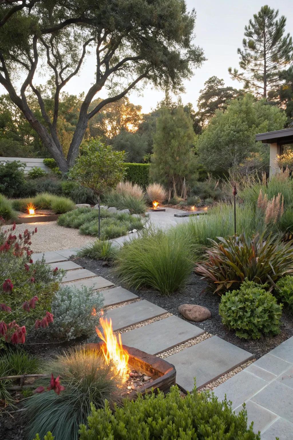 Fire-wise terraining offers protection and beauty simultaneously.