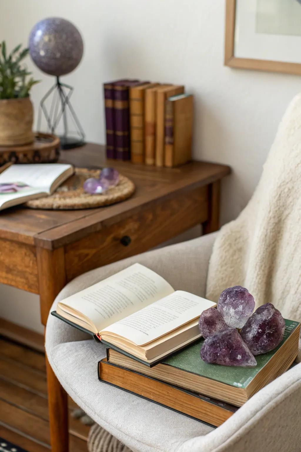 Incorporating Iris stones in study spaces can enhance focus and encourage a calm atmosphere.
