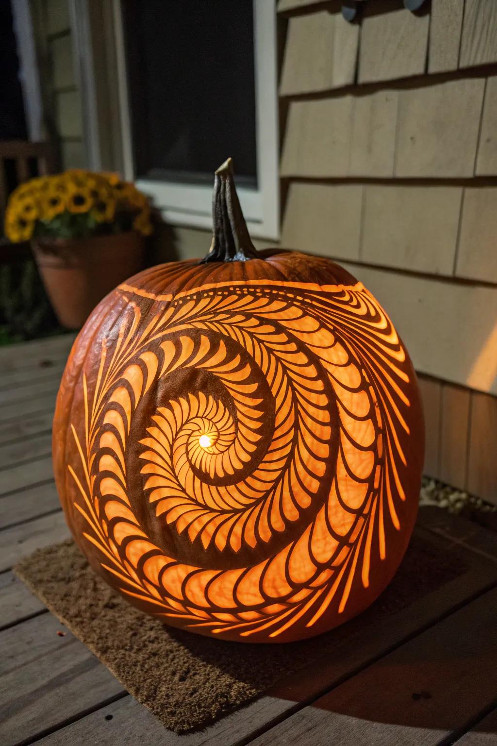 Visual deception carvings toy with perception.