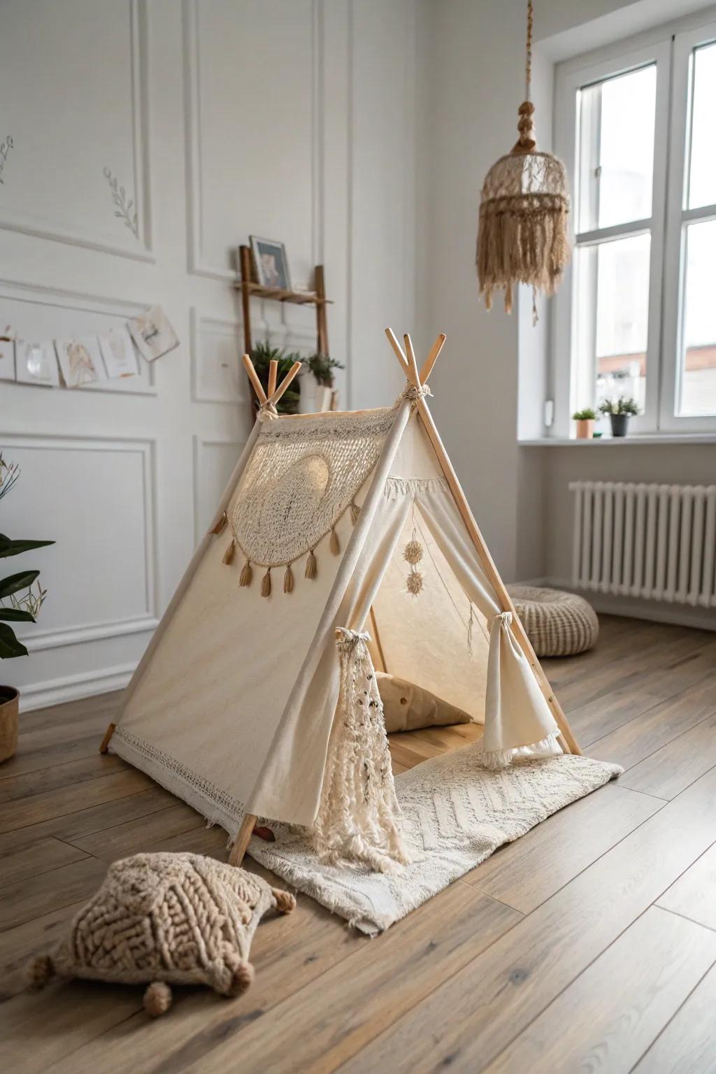 Create a cozy retreat for your furry friend with this charming DIY pet tent. 🐾✨ #ScandinavianStyle #MinimalistDesign