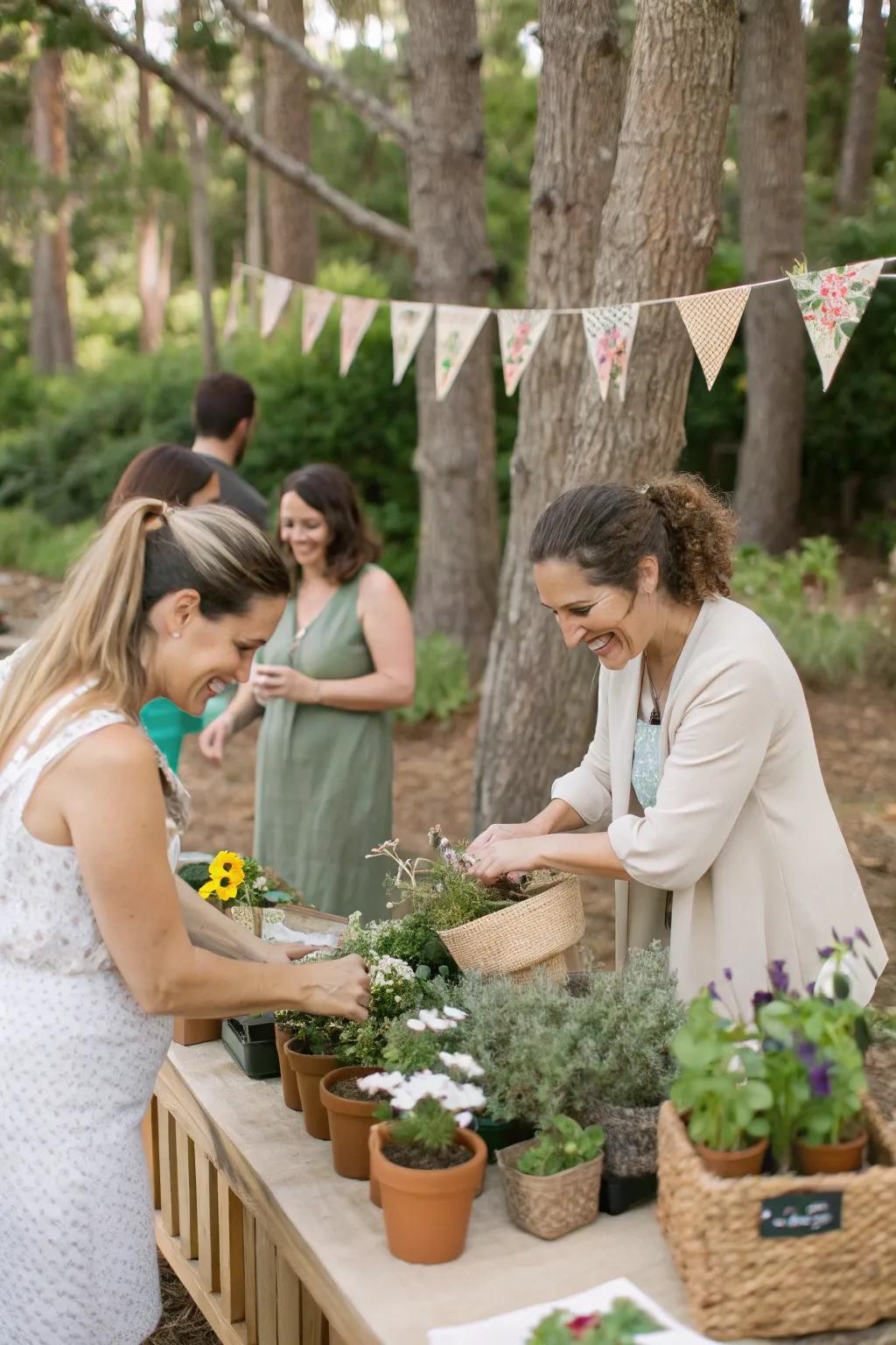 Nature-inspired engagements keep attendees entertained.
