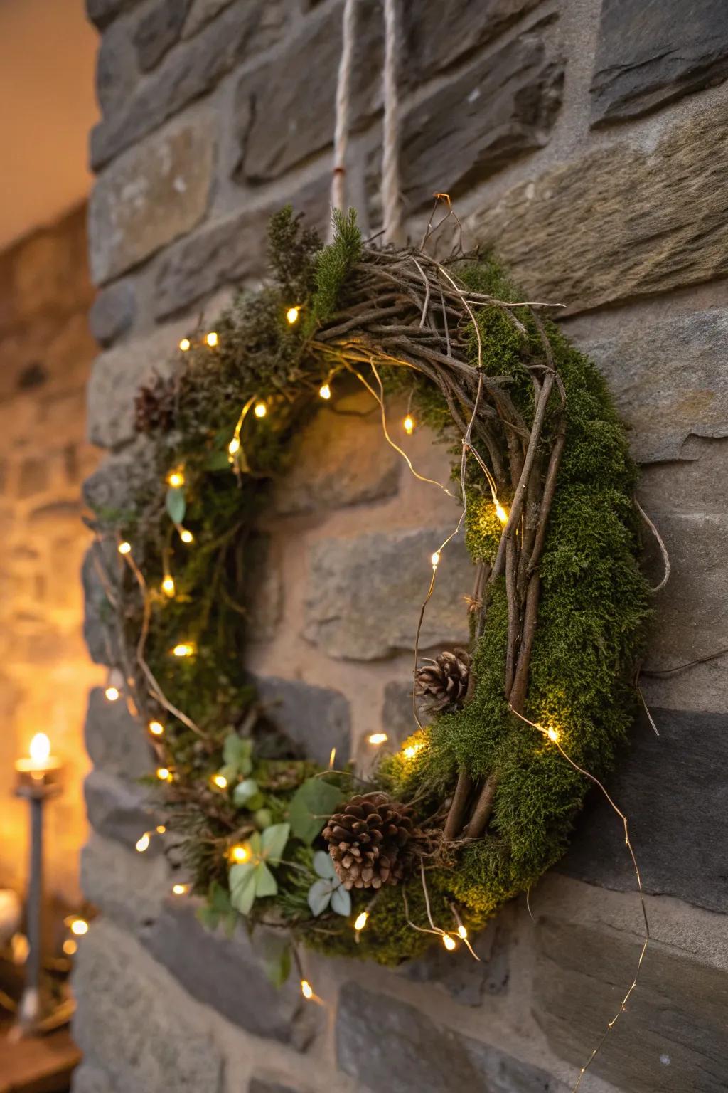 Venture into an enchanted grove through this bewitching wreath.
