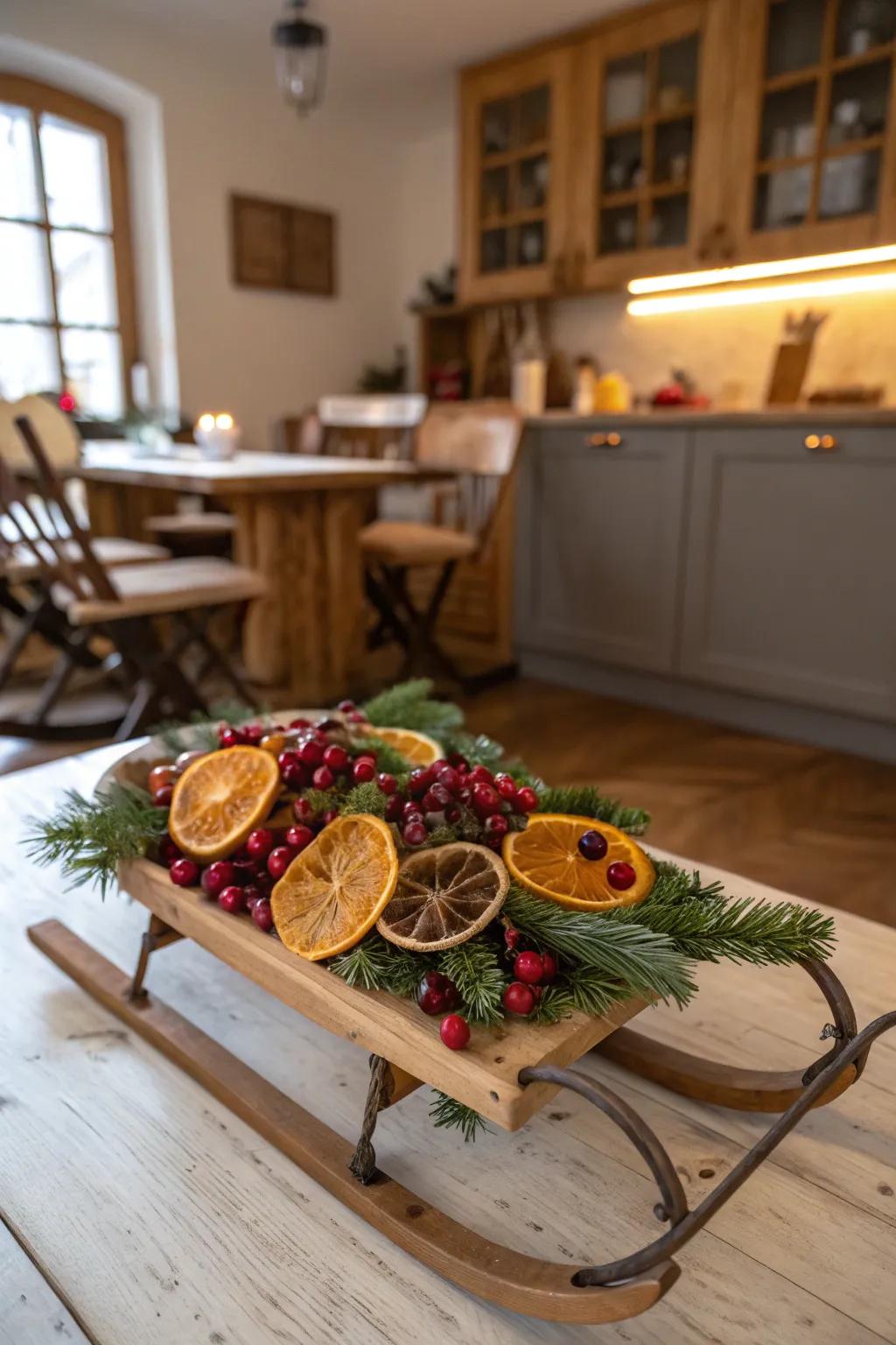 A revitalizing sled enhanced with seasonal fruits