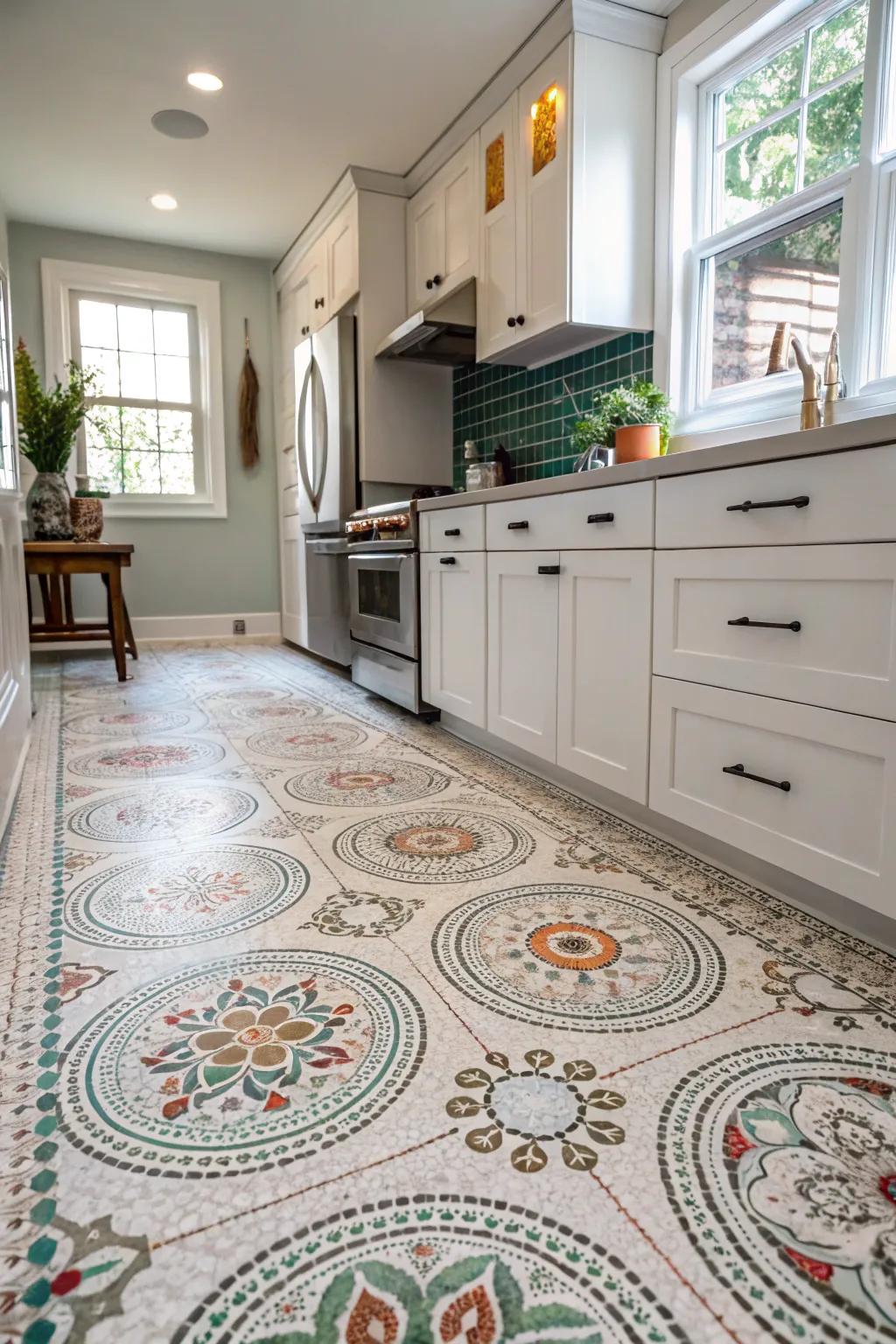 Incorporate a playful touch with charming tiny round squares.