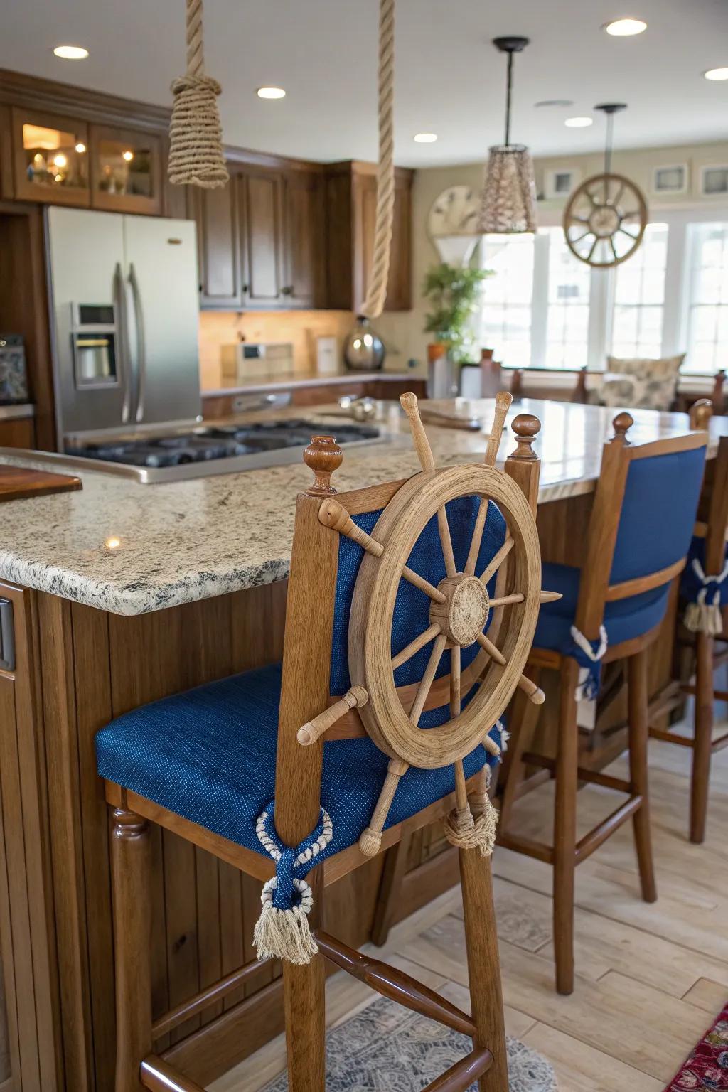 Seafaring highlights bring coastal sensations to your kitchen.