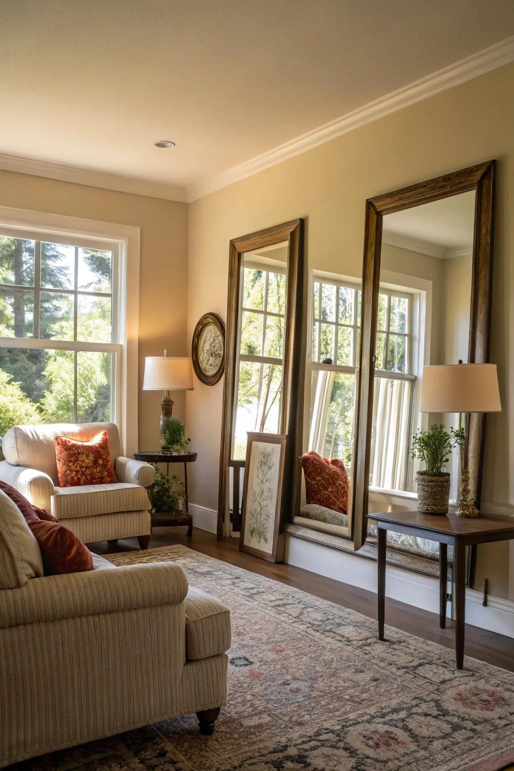 Use reflectors to maximize sunlight and brighten your room.