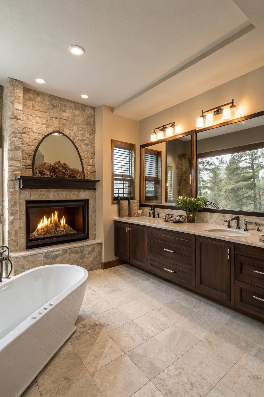 Warming-zone attaches friendly including inviting touch towards such opulent primary bathroom location.
