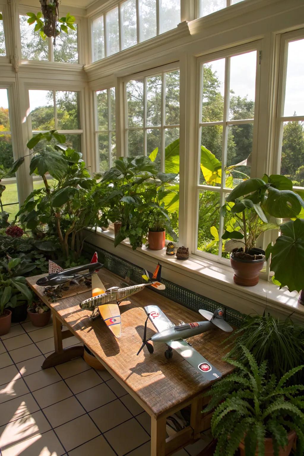 External exhibits offer a fresh and airy means to feature your model aircraft.