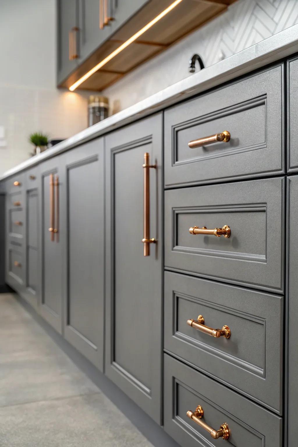 Incorporate opulence using eclectic metallic elements.