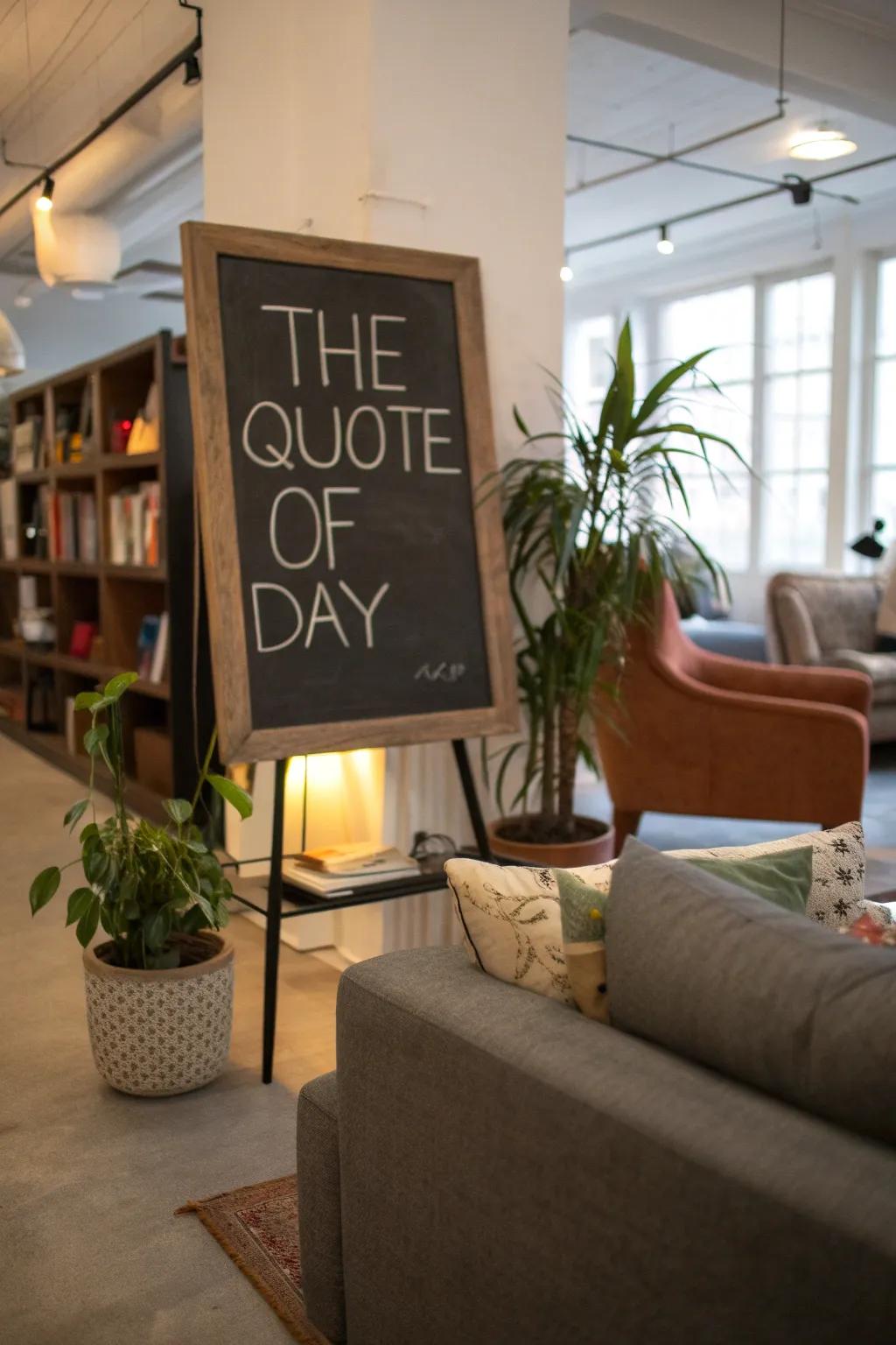 Make your day better with a chalkboard quote.