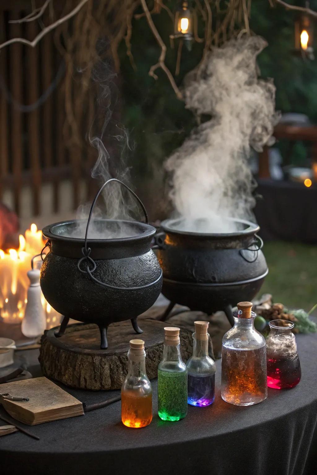 A mixture post entices visitors to brew up some All Hallows' Eve magic.