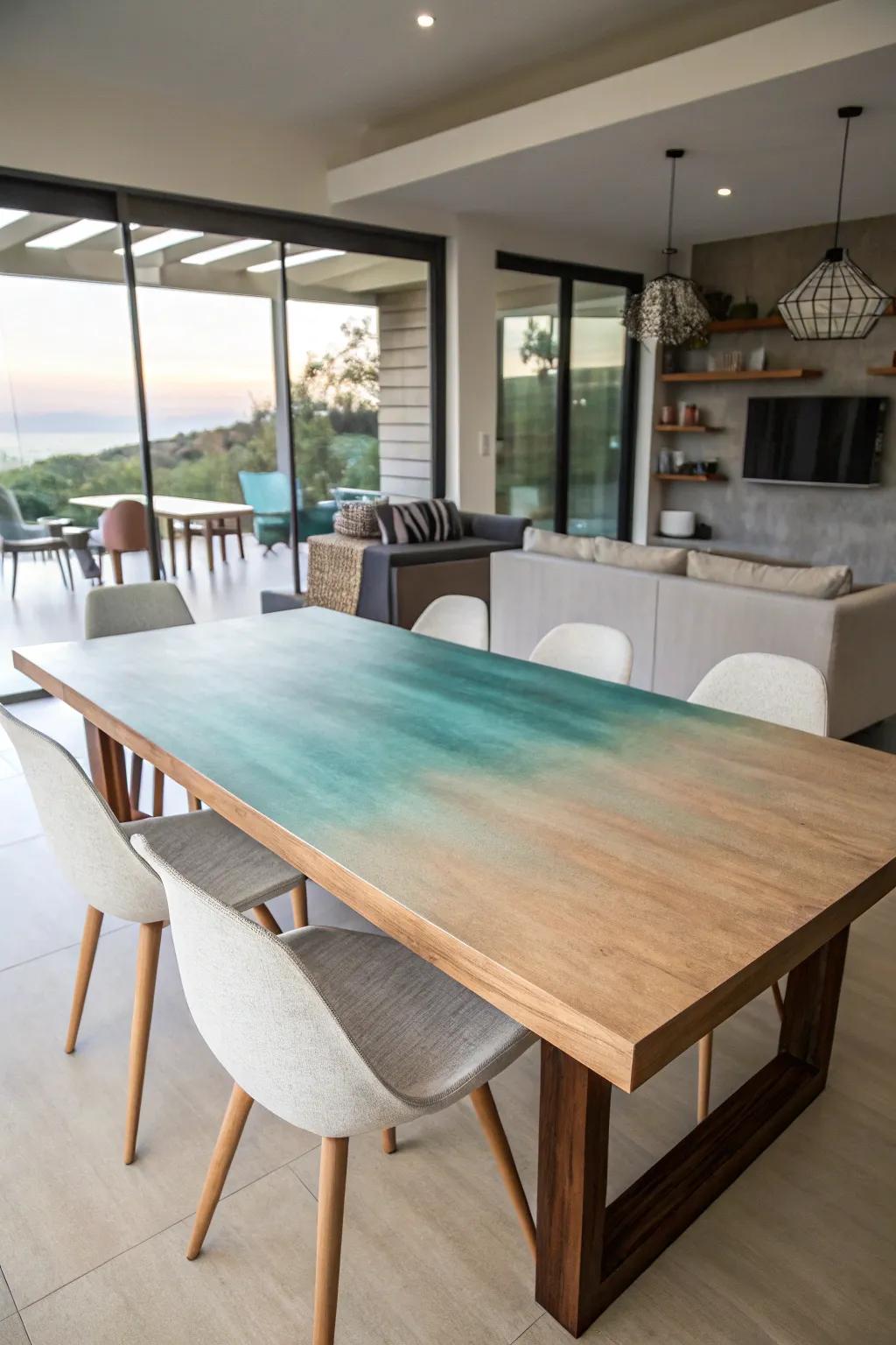 Ombré effect adds flair to your dining table.
