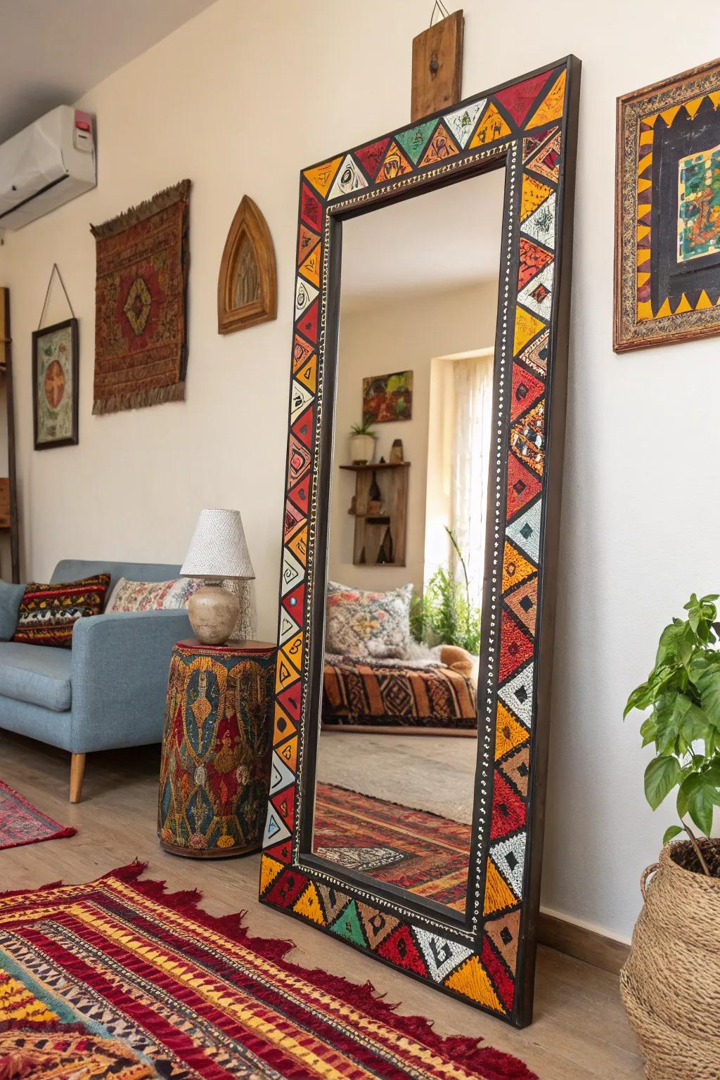 Cultural patterns incorporate worldly charm.