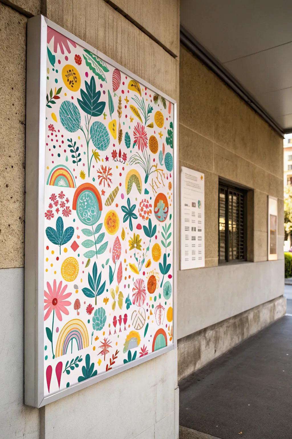 Patterned posters are fun.