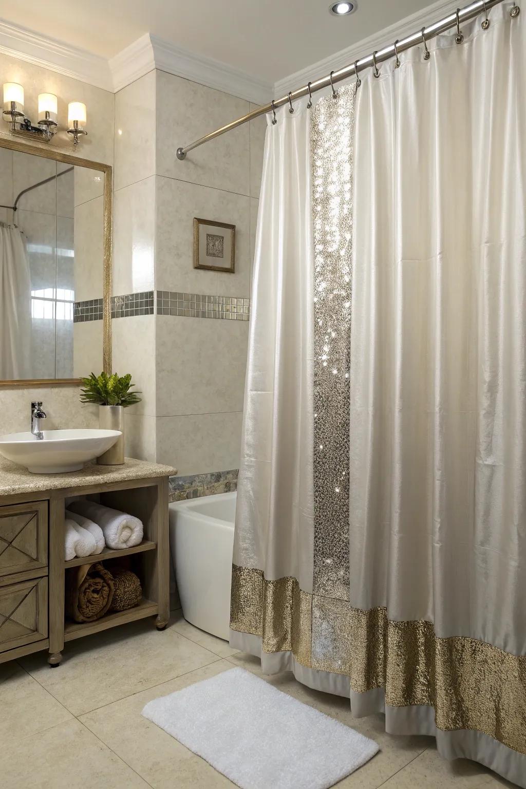 Metallic accents bring a glamorous element.