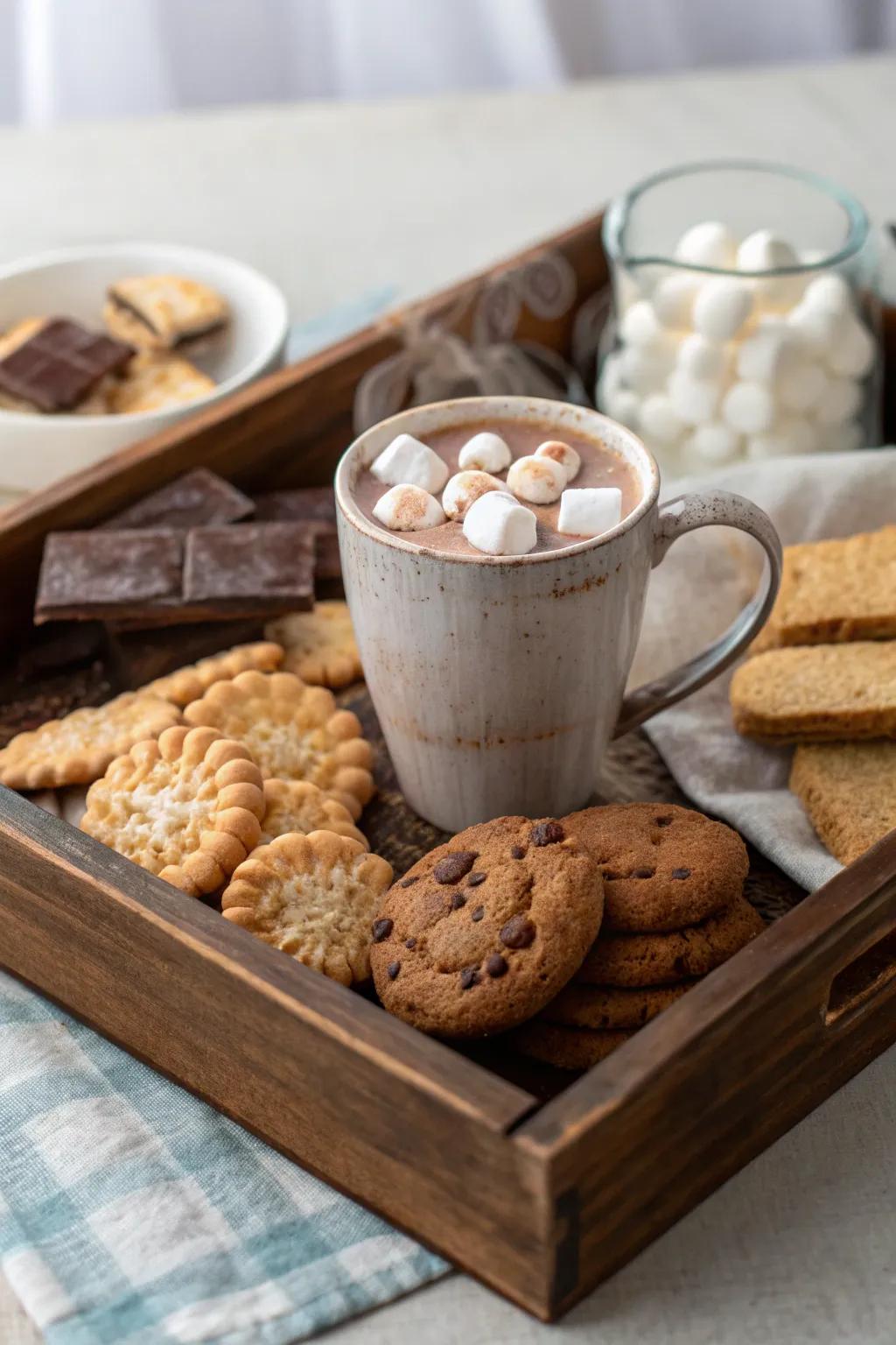 A warm and inviting tray for a relaxing evening.
