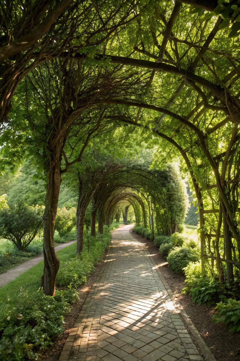 Create a magical touch using organic tree arches.