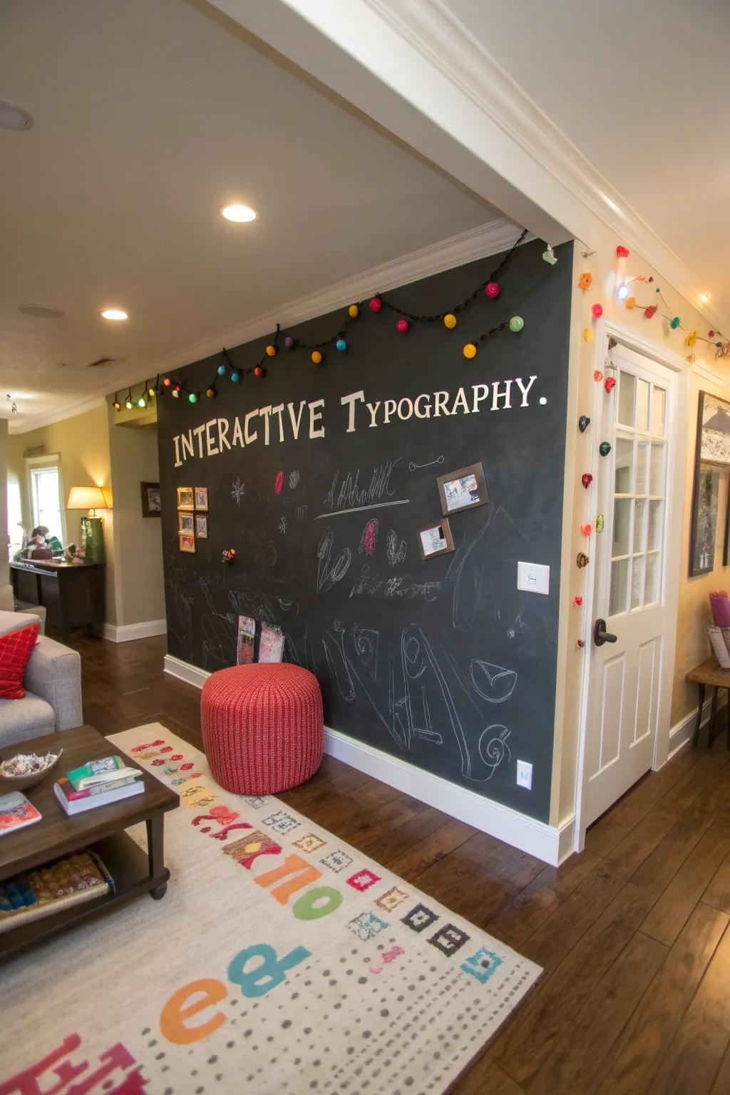 Interactive typography inspires creative expression and fun.
