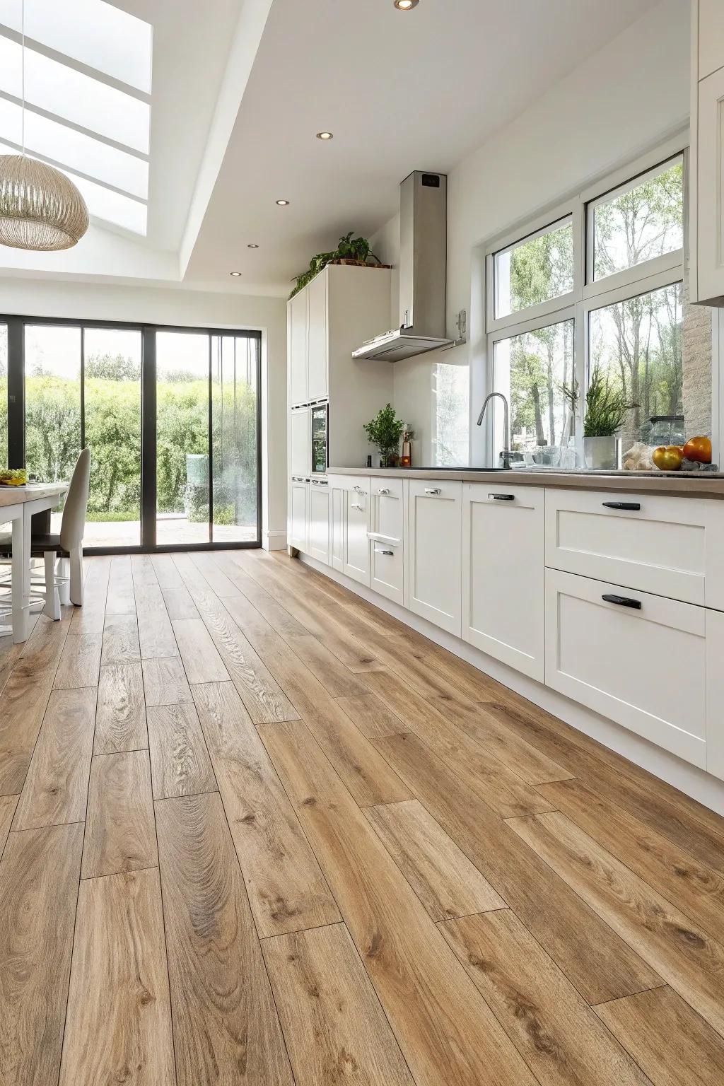 For a chic, sustainable kitchen, choose eco-friendly vinyl.