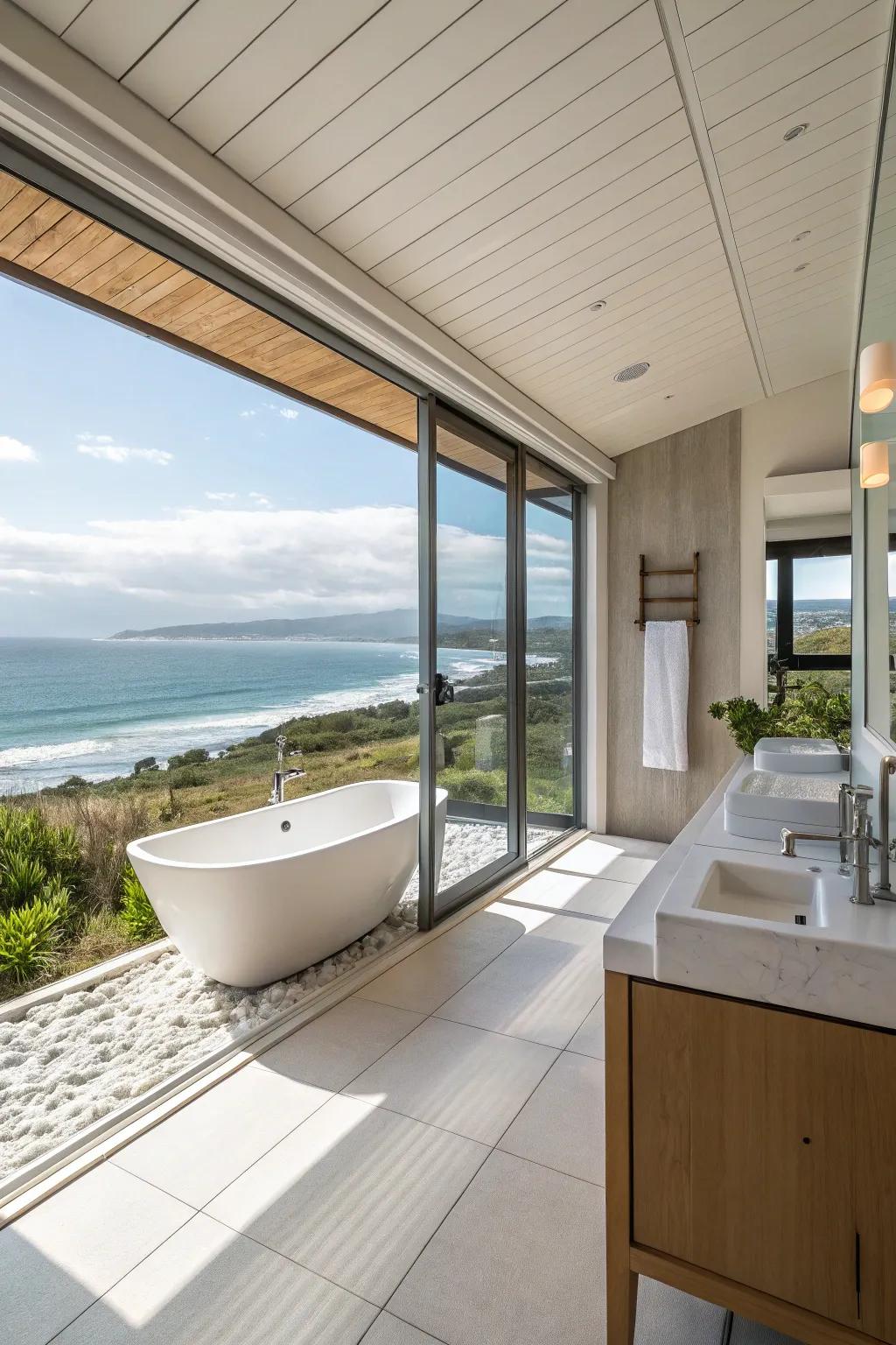 Open arrangements enhance the airy sensation.