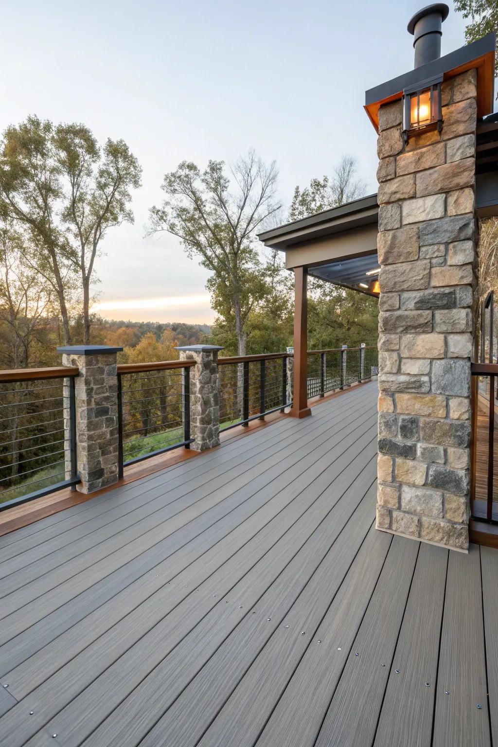 Blend and match materials to attain a deck that is singularly yours.