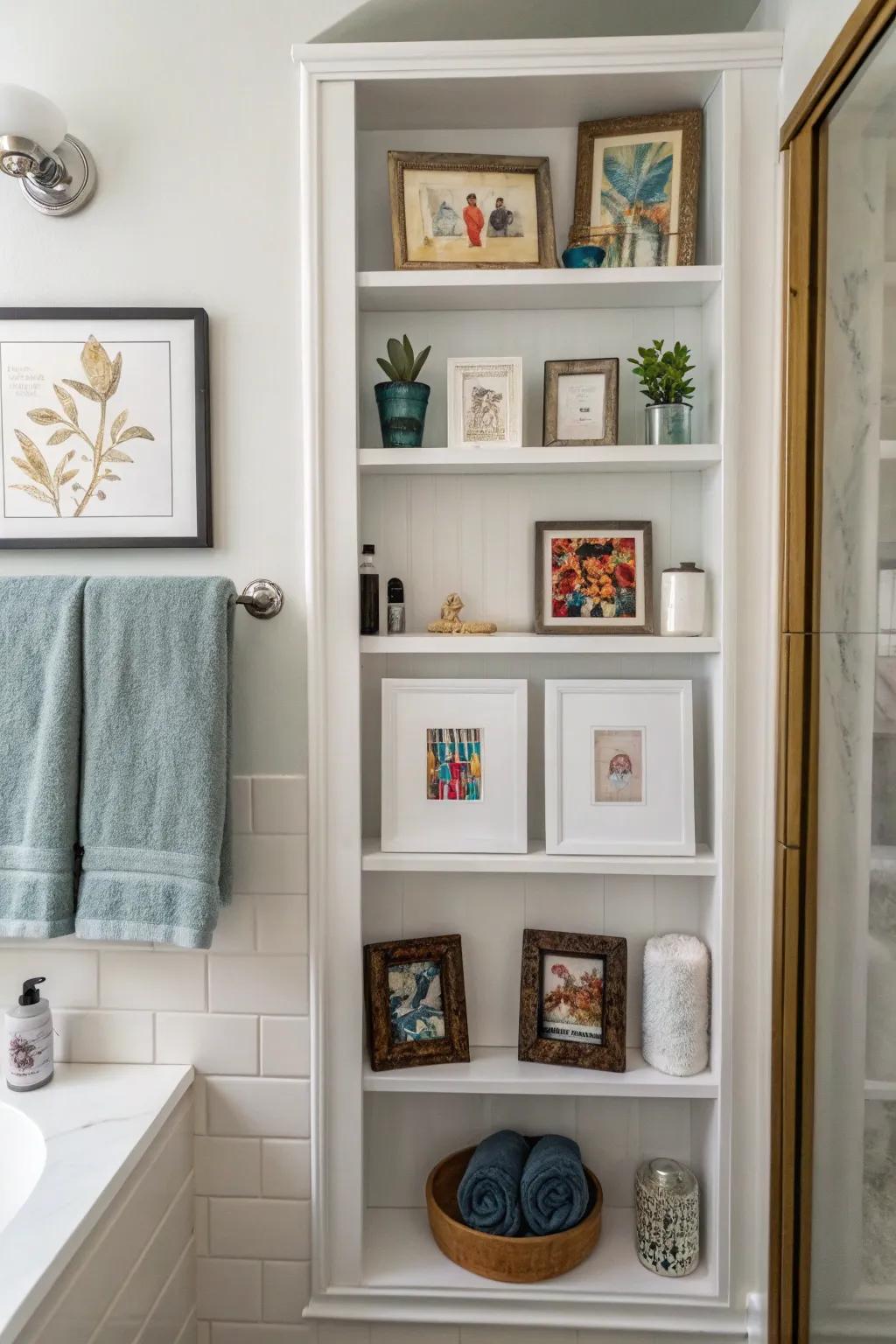 A miniature art space adds sophistication and culture.