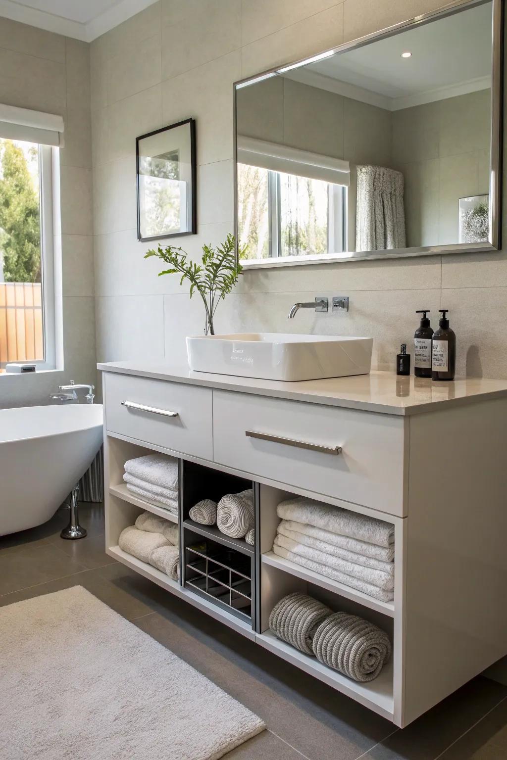 Hovering units offer smooth and connected towel keeping solutions.