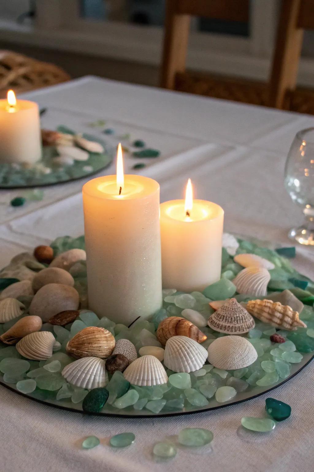 Illuminate your space through any marine crystal and shell light display.